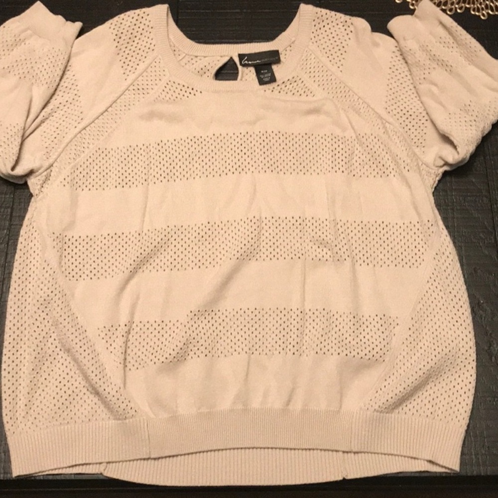 Lane Bryant Beige Knit Top